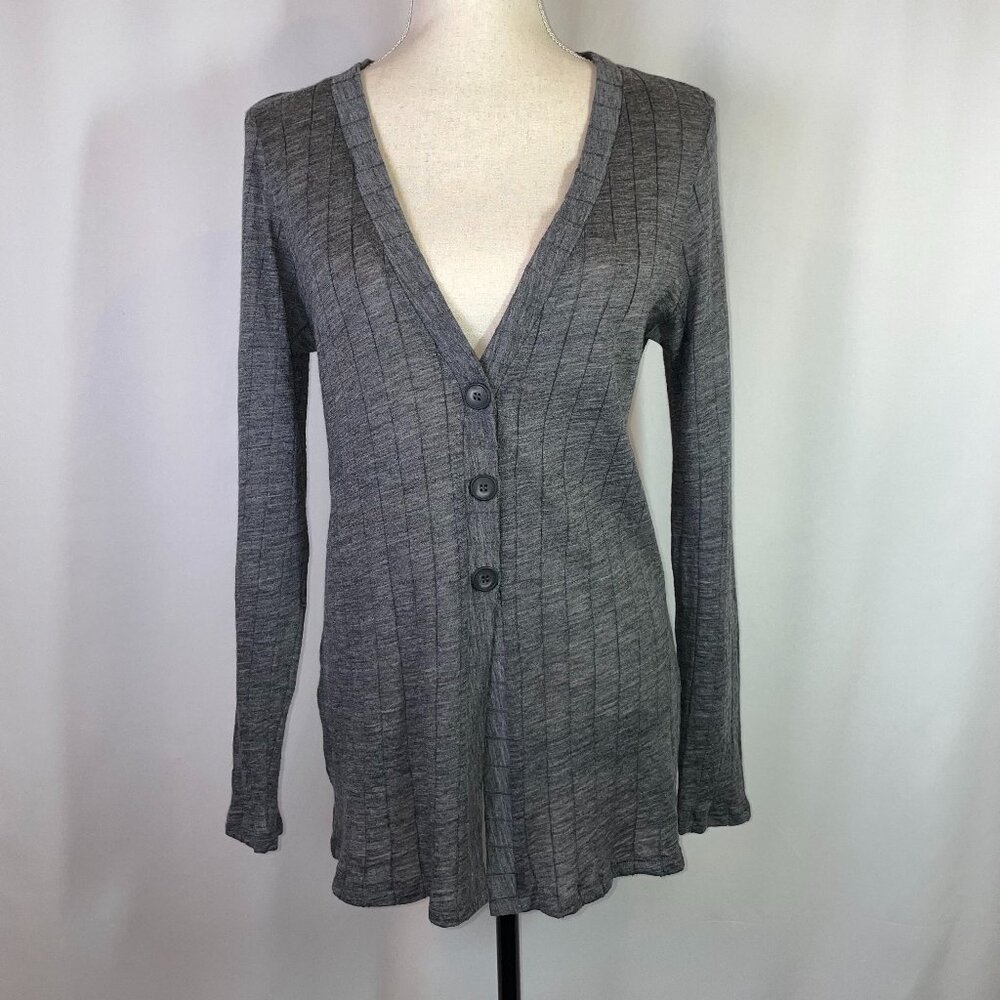 Intimissimi Charcoal Button-Up Cardigan